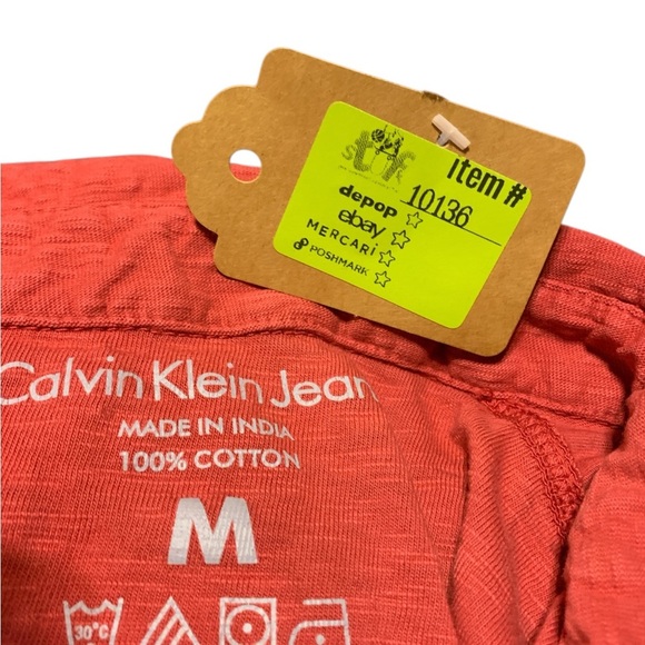 Calvin Klein Jeans Classic Red Polo Shirt (item#10136) - Picture 5 of 5